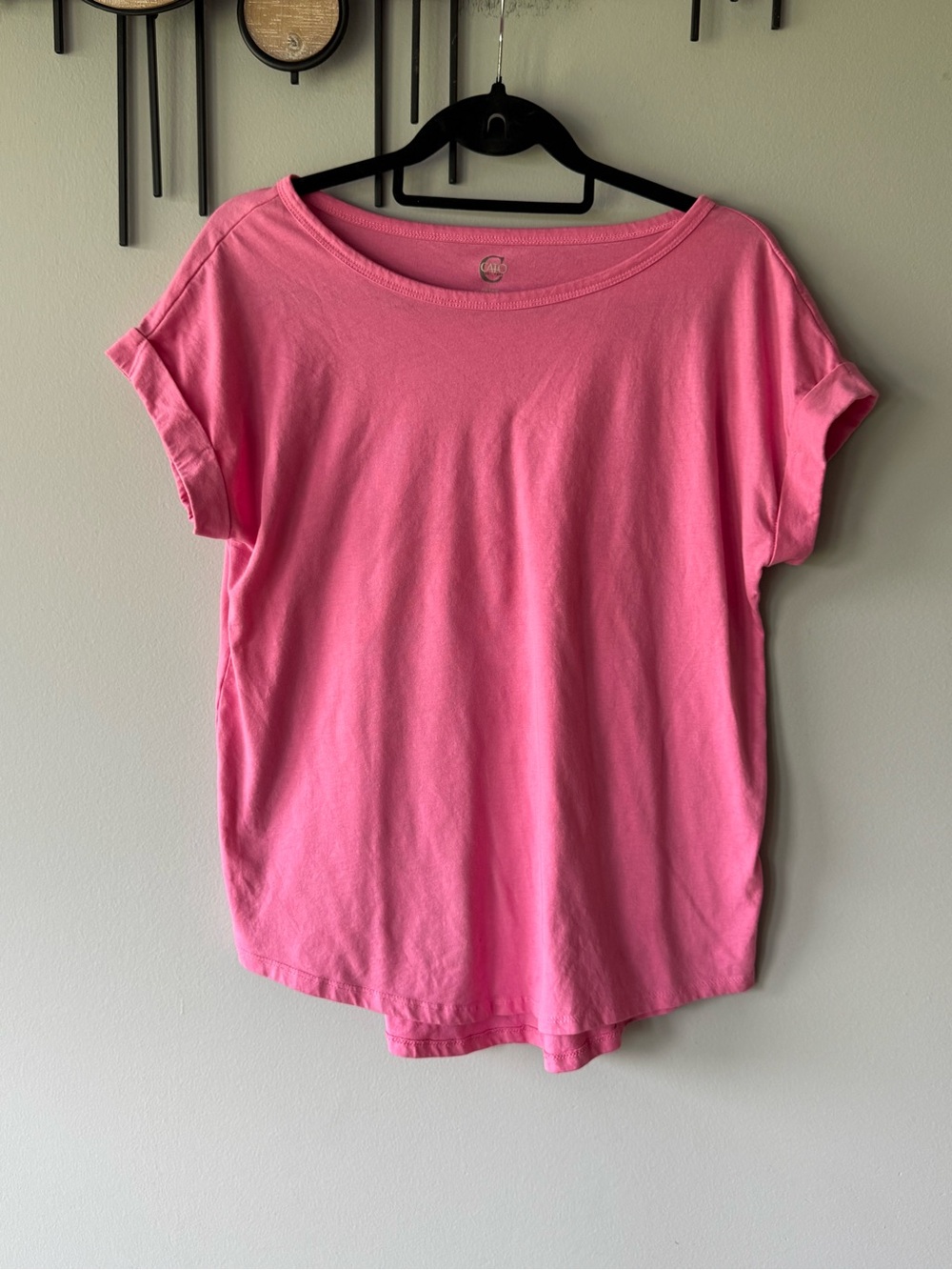 Cato Bright Pink Short Sleeve Crewneck Tee